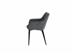 Fauteuil Conan 61x56x84cm - stof - donkergrijs- Fauteuils