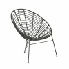 Fauteuil Selva 72x81x88cm - rotan - zwart- Tuinstoelen|Fauteuils