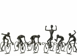 J line Decoratieve Accessoires|Figuur Fietsers H18,5cm