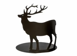 Figuur Rendier H13cm - metaal - zwart- Kerstdecoratie|Decoratieve Accessoires