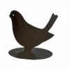 Figuur Vogel H9cm - metaal - zwart- Decoratieve Accessoires