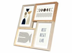 Fotocollage Molde 33,5x33,5cm - MDF - naturel- Fotokaders|Fotokaders