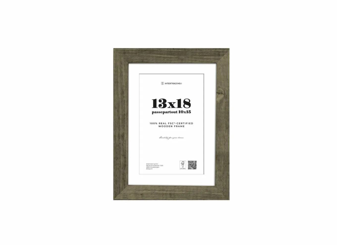 Fotokaders|Fotokaders|Fotokader Toronto 18x13cm - hout massief - donkergroen