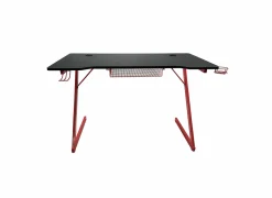 Gamingbureau Roald 120x60x74cm - melamine & metaal -  rood & zwart- Woonkamer Bureau|Kinderbureaus