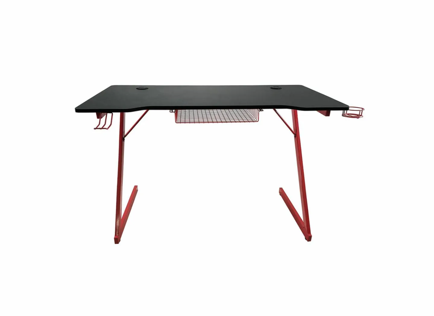 Gamingbureau Roald 120x60x74cm - melamine & metaal - rood & zwart- Woonkamer Bureau|Kinderbureaus