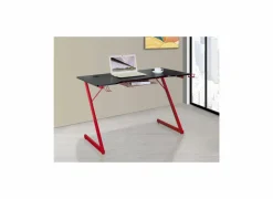 Gamingbureau Roald 120x60x74cm - melamine & metaal - rood & zwart- Woonkamer Bureau|Kinderbureaus