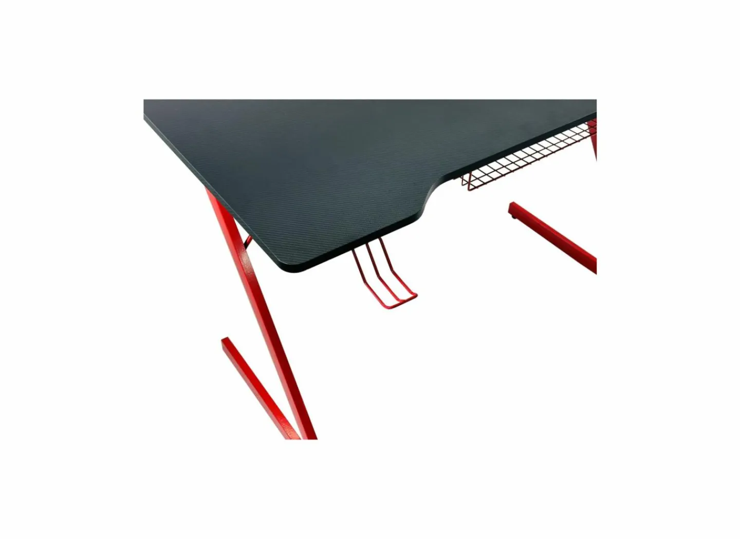 Gamingbureau Roald 120x60x74cm - melamine & metaal - rood & zwart- Woonkamer Bureau|Kinderbureaus
