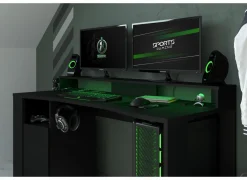 Gamingbureau 152x62cm - decor - zwart- Gamingbureau|Woonkamer Bureau