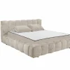 Gestoffeerd bed Bexley 180x200cm - stof - taupe inclusief bodem en matras- Compleet Bed|Tweepersoonsbedden