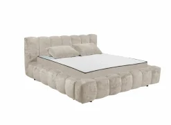 Gestoffeerd bed Bexley 160x200cm - stof - taupe inclusief bodem en matras- Compleet Bed|Tweepersoonsbedden