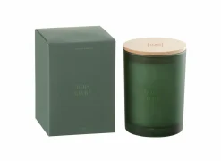 Geurkaars Bois Givre Ø8,5x12,5cm - glas/paraffine - groen- Kaars & Houder