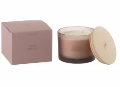 Kaars & Houder|Geurkaars Figue Frivole Ø11,5x10cm - glas/paraffine - roze