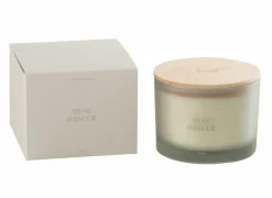 Geurkaars Musc Obscur Ø11,5x10cm - glas/paraffine - beige- Kaars & Houder