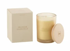 Geurkaars Orange Ensoleille Ø8,5x12,5cm - glas/paraffine - oranje- Kaars & Houder