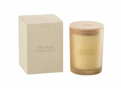 Geurkaars Orange Ensoleille Ø8,5x12,5cm - glas/paraffine - oranje- Kaars & Houder