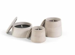 Kaars & Houder|Geurkaars outdoor rozemarijn Ø23x12cm - terracotta - grijs