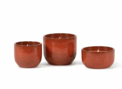 Kaars & Houder|Geurkaars outdoor Ø15x13cm - keramiek - oranje