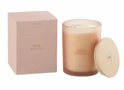 Geurkaars Rose Reveuse Ø10,5x14cm - glas/paraffine - roze- Kaars & Houder