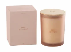 Geurkaars Rose Reveuse Ø10,5x14cm - glas/paraffine - roze- Kaars & Houder