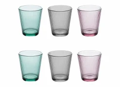 Waterglazen|Glas Mal'eau 34cl - glas - multicolor set van 6