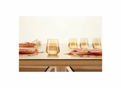 Waterglazen|Glas Olga 45cl - glas - amber set van 6