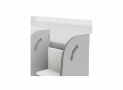 Halfhoogslaper Hampton 90x200cm - decor - wit & grijs- Hoogslapers|Hoogslapers