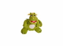 Kinderdecoratie|Pluche Knuffels|Handpop Filippo de draak H35cm - polyester - groen