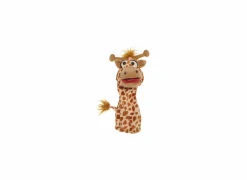 Handpop Giraf H39cm - polyester - beige/bruin- Kinderdecoratie|Pluche Knuffels