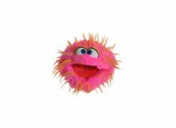 Handpop Knaller H20cm - polyester - roze/oranje- Kinderdecoratie|Pluche Knuffels