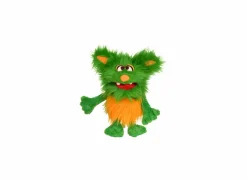Handpop Monster to go Schotter H33cm - polyester - geel/groen- Kinderdecoratie|Pluche Knuffels
