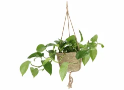 Hangbloempot Indoor Ø20xH13cm - jute - naturel- Vazen & Bloempotten|Vazen & Bloempotten