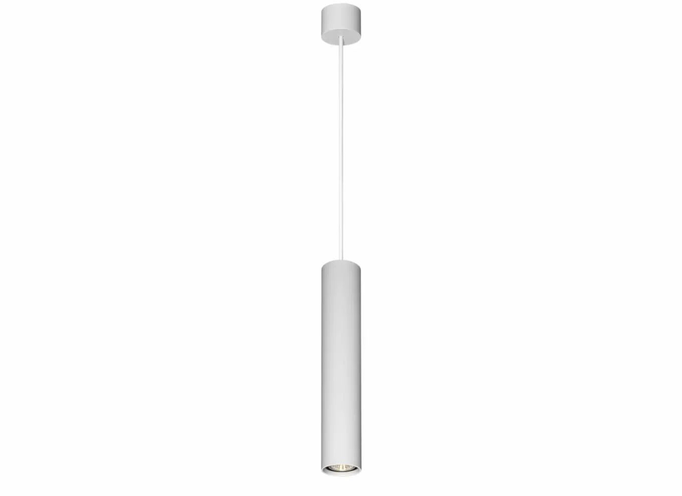 Hanglampen|Hanglamp Ø5,6cm GU10 - aluminium - wit