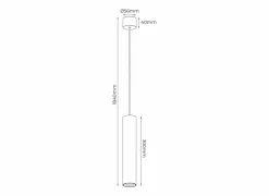 Hanglampen|Hanglamp Ø5,6cm GU10 - aluminium - wit