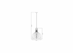 Hanglampen|Hanglamp Ø16cm 1x60W E27