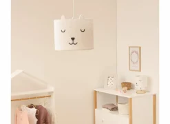 Hanglamp kinderkamer Toxey Ø28xH28cm - bouclé - wit- Kinderhanglampen