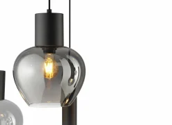 Brilliant Hanglamp Ligari 5xE27 & 3xGU10  black smoked- Hanglampen