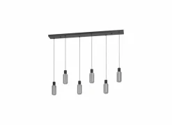 Hanglampen|Hanglamp Maione 138x14cm 4W E27 staal zwart