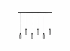 Hanglampen|Hanglamp Maione 138x14cm 4W E27 staal zwart