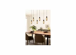 Hanglampen|Hanglamp Maione 138x14cm 4W E27 staal zwart