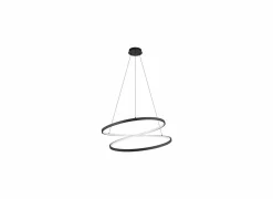 Hanglampen|Hanglamp Ruotale Ø70cm 42W LED metaal zwart