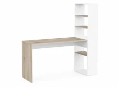 Hoekbureaus|Kantoorbureau|Hoekbureau Ease  123x145x53cm - decor - kronberg eik & wit