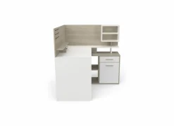 Hoekbureaus|Kantoorbureau|Hoekbureau Malicia 122x116x120cm - decor - wit & eik