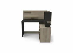 Hoekbureau Malicia 122x116x120cm - decor - zwart & eik- Hoekbureaus|Kantoorbureau