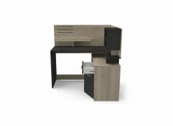 Hoekbureau Malicia 122x116x120cm - decor - zwart & eik- Hoekbureaus|Kantoorbureau