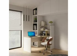 Hoekbureaus|Kantoorbureau|Hoekbureau Strate 156x133x91cm - decor - kronberg eik & wit