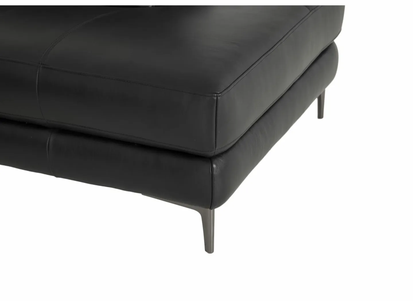 Hoeksalon After 295x232cm - leder - zwart met relax- Hoeksalons