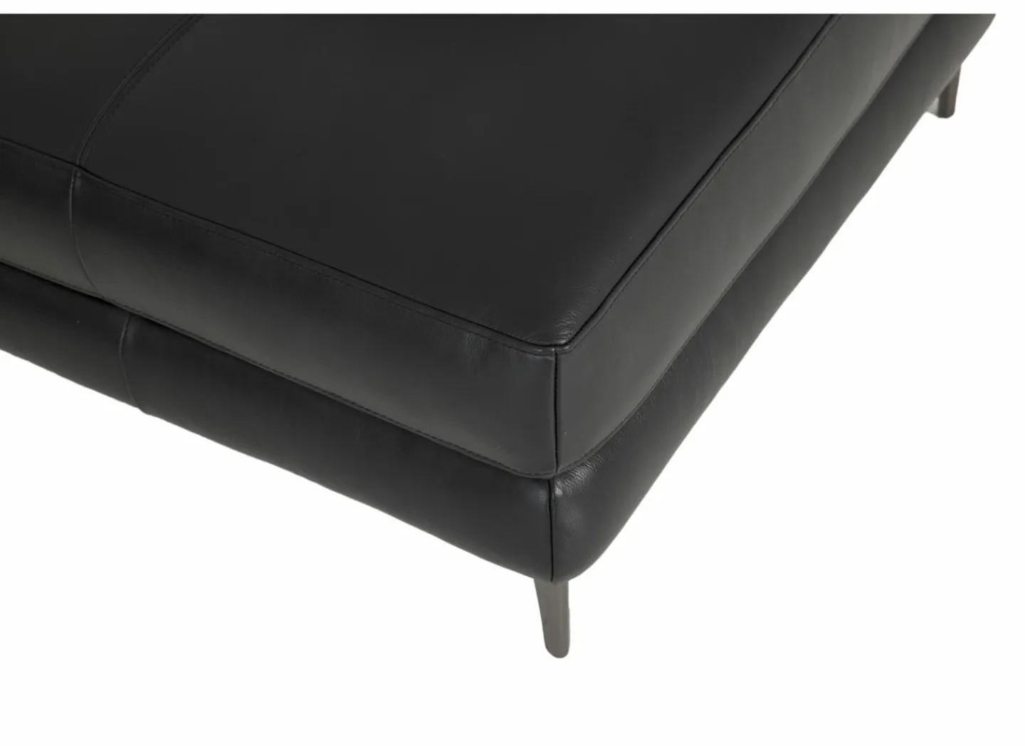 Hoeksalon After 295x232cm - leder - zwart met relax- Hoeksalons