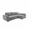 Zetelbedden|Hoeksalons|Hoeksalon Alster 268x161cm - stof - grijs met bedfunctie