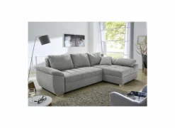 Zetelbedden|Hoeksalons|Hoeksalon Alster 268x161cm - stof - grijs met bedfunctie