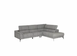 Hoeksalon Amira 290x228cm - stof - grijs- Hoeksalons